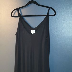 XL Skivys black maxi dress with attached bra and pockets